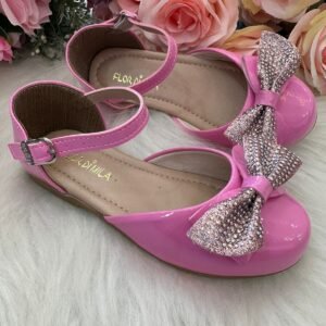 Sapatilha Flor Di Mila Brilho Rosa Chiclete