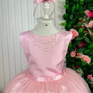 Vestido Enjoy Longo Regata Rosa Bebê