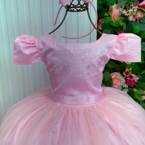 Vestido Enjoy Longo Rosa Bebe Babadinho