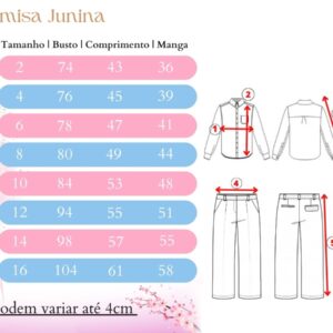 Camisa Xadrez Pink Flanela/Flanelada Junina Derik