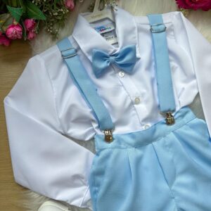 Conjunto Kanga Social Gustavo Suspensorio Azul Bebe