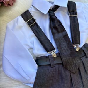 Conjunto Meninos Miss Cherry Rafael Suspensorio Preto