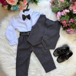 Conjunto Miss Cherry Colete Davi Preto