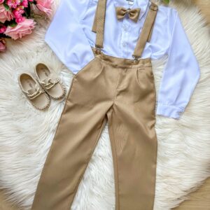 Conjunto Kanga Social Gustavo Marrom Castor Suspensorio