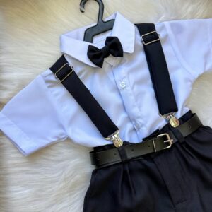 Conjunto Miss Cherry Meninos Social Shorts Ravi Preto