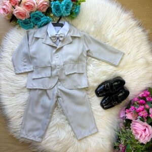 Conjunto Miss Cherry Social Gabriel Terno - Blaizer Cinza Claro