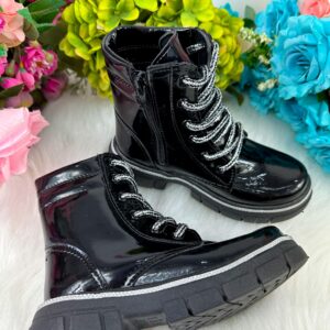 Coturno - Bota Doce Pe Laila Preto