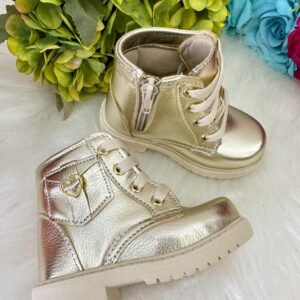 Coturno - Bota Doce Pe Lili Dourada