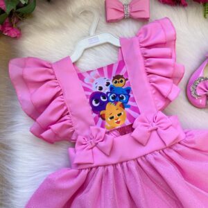 Romper/Vestido Princesa Belli Bolofofos - Bolo Fofos Rosa