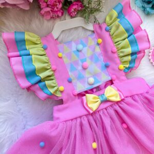 Romper/Vestido Princesa Circo -Doces -Doceria - Candy Rosa