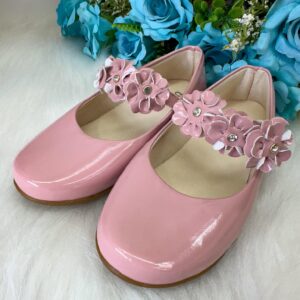 Sapatilha Bruninha Flores Nude - Rose