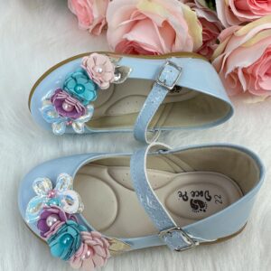 Sapatilha Doce Pe Juju Jardim Encantado Azul Bebe