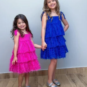 Vestido Banana Club Vitoria Azul Royal