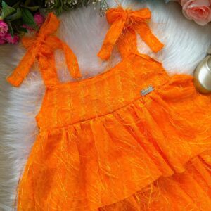 Vestido Banana Club Vitoria Laranja Neon