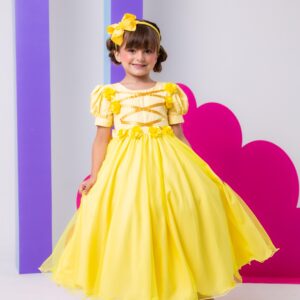 Vestido Bella Child/Fantasia Longa A Bela e a Fera