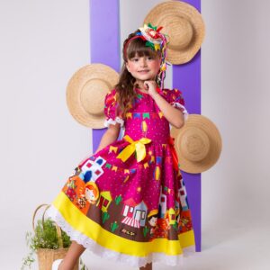 Vestido Marie Junino Roça Feliz Luxo