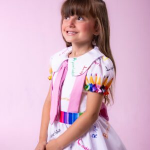 Vestido Marie Lapis Aquarela ABC Branco