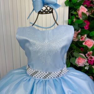 Vestido Marie Longo Larissa Azul Bebe