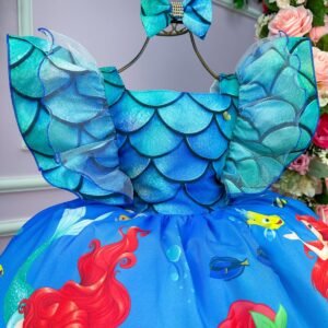 Vestido Temáticos Kids Ariel - A Pequena Sereia