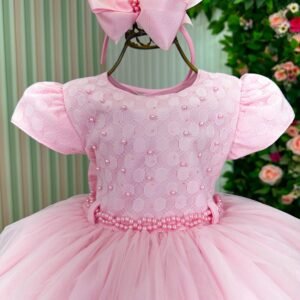 Vestido Menina Bonita Aline Rosa Bebe