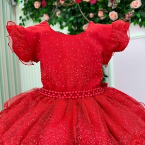Vestido Ysa Kids Belinda Vermelho