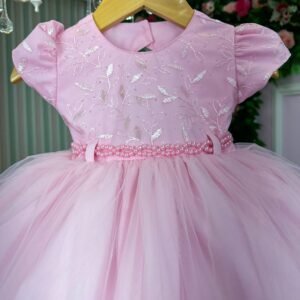 Vestido Menina Bonita Carolina Rosa Bebe