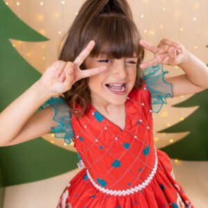 Vestido Marie Betina Ursinhos Vermelho - Natal