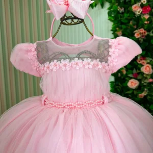 Vestido Menina Bonita Luna Rosa Bebe