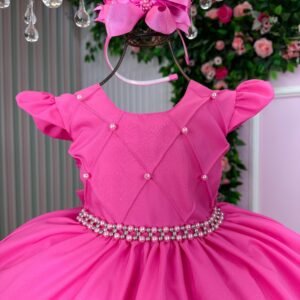 Vestido Ysa Kids Francine Rosa Chiclete