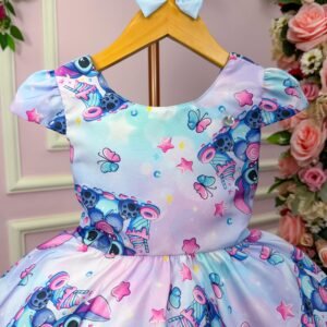 Vestido Tematicos Kids Stitch Lilas
