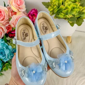 Sapatilha Doce Pé Jardim Encantado Azul Bebe
