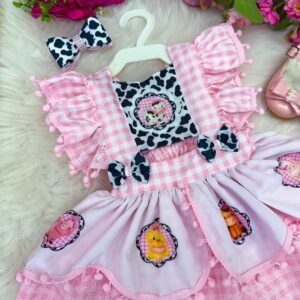 Romper Princesa Belli Tematico Fazendinha
