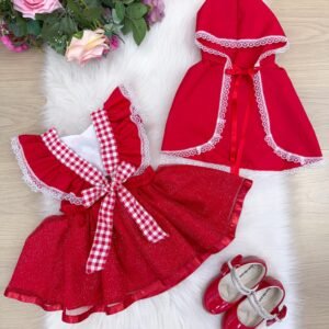 Romper Princesa Belli Tematico Chapeuzinho Vermelho