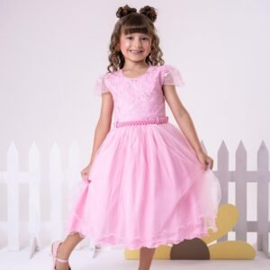 Vestido Menina Bonita Infantil Beatriz Rosa Bebe