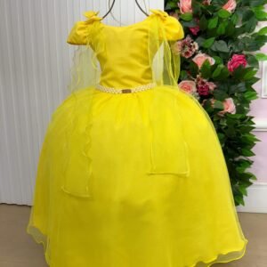 Vestido Banana Club Longo Diamante Amarelo