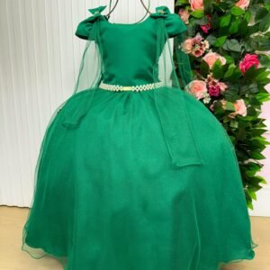 Vestido Banana Club Longo Diamante Verde Bandeira