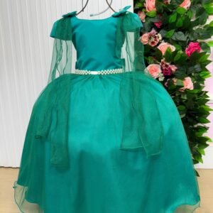 Vestido Banana Club Longo Diamante Verde Jade