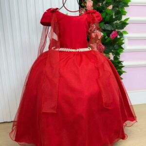 Vestido Banana Club Longo Diamante Vermelho