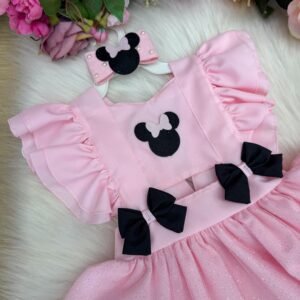 Romper Princesa Belli Minnie/Minie Rosa Modelo 2