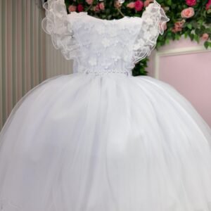 Vestido Menina Bonita Infantil Angelie Branco