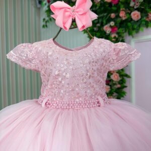 Vestido Menina Bonita Tessa Rosa Bebe