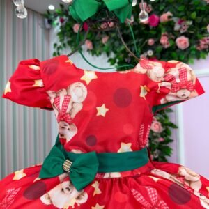 Vestido Banana Club Encanto de Natal Vermelho