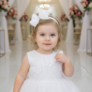 Vestido Marie Jardim das Borboletas Branco Viviane