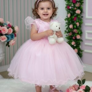 Vestido Menina Bonita Pietra Rosa Bebe