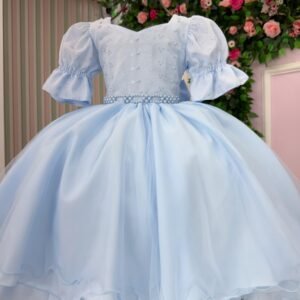 Vestido Bella Child Priscila Azul Bebe
