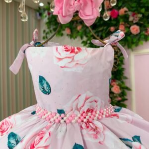 Vestido Giovanella Karine Florido Rosa