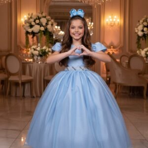 Vestido Marie Longo Heloisa Azul Bebe