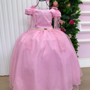 Vestido Banana Club Longo Diamante Rosa