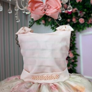 Vestido Mini Miss Luara Florido Pessego