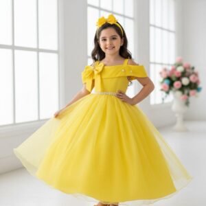 Vestido Banana Club Longo Doce Elegancia Amarelo